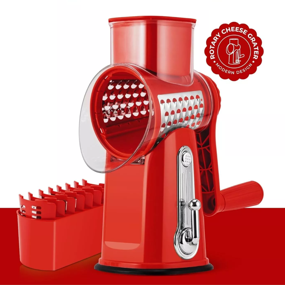 5 in 1 Rotary Cheese Grater Vegetable Slicer