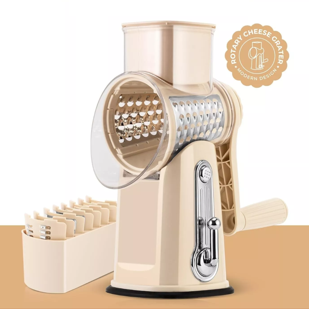 5 in 1 Rotary Cheese Grater Vegetable Slicer