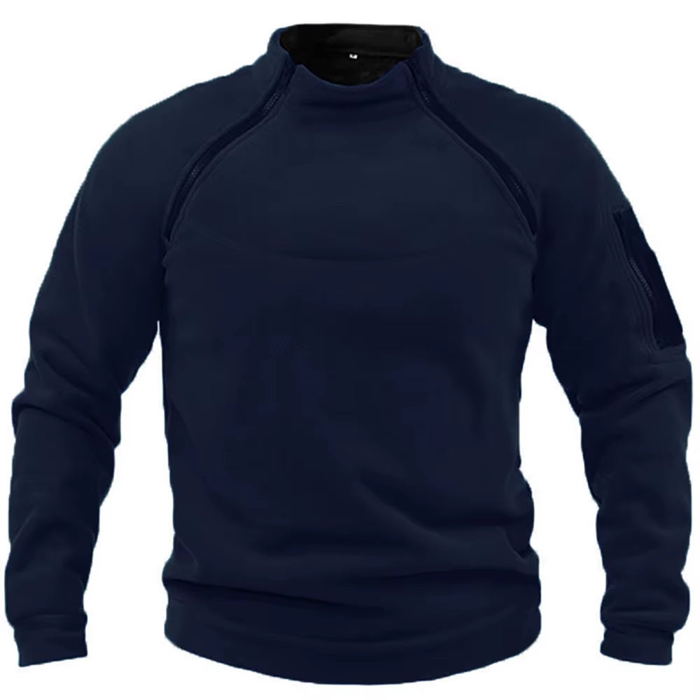 Men'S Tactical Outdoor Fleece Jacket Clothes Warm Zippers Pullover Men Windproof Coat Thermal Hiking Sweatshirt