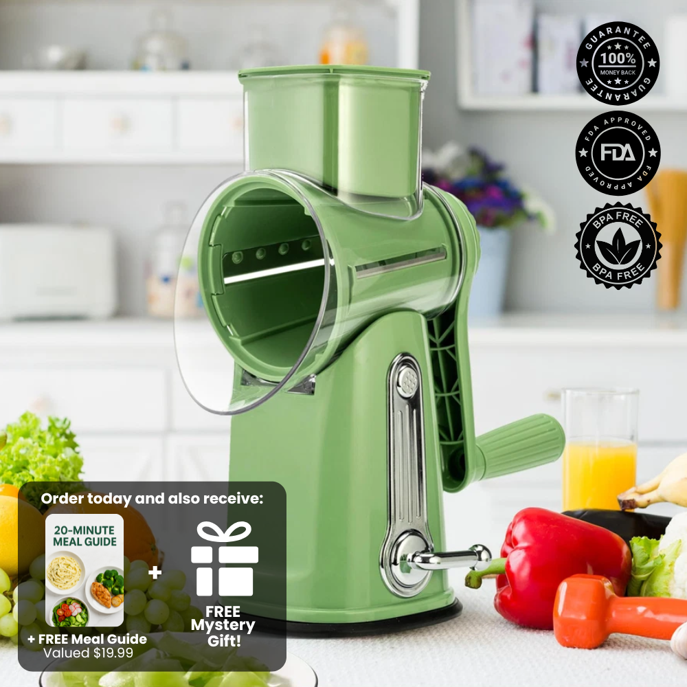 5 in 1 Rotary Cheese Grater Vegetable Slicer