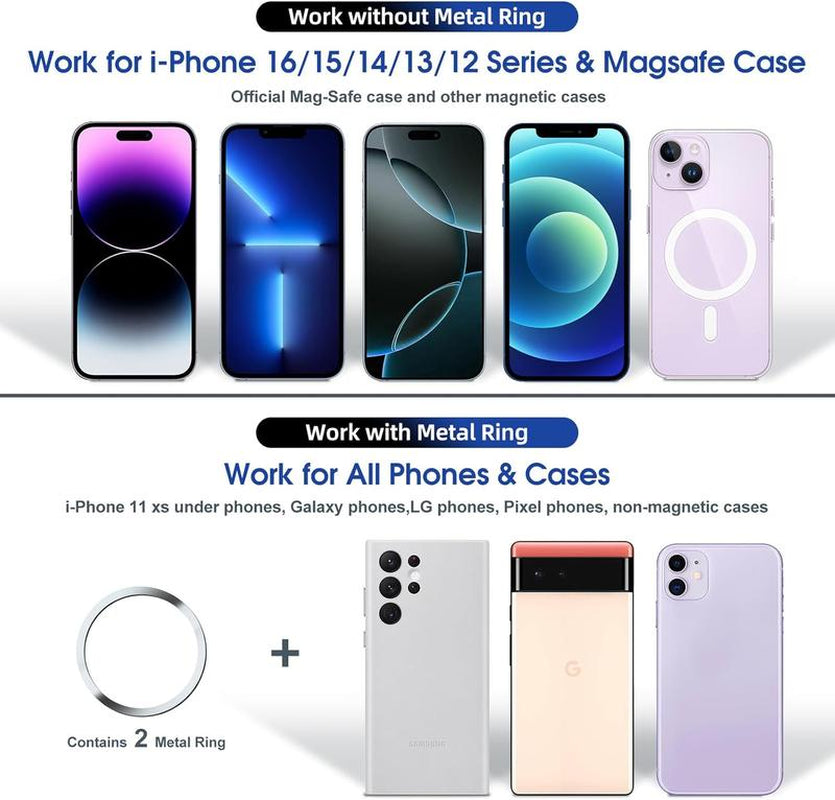 Magnetic Phone Holder Stand, Adjustable & Foldable, Strong Suction Cup, Vacuum Adsorption, Portable Multifunctional Mobile Phone Stand for Car & Multi-Scene Use Vacuum Magnetic
