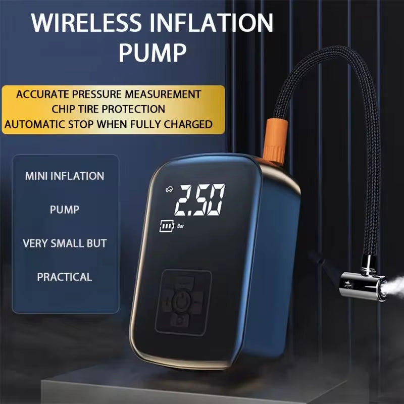 Wireless Electric Car Air Compressor - Portable Tire Inflator for Motorcycles, Bicycles, Boats & More!