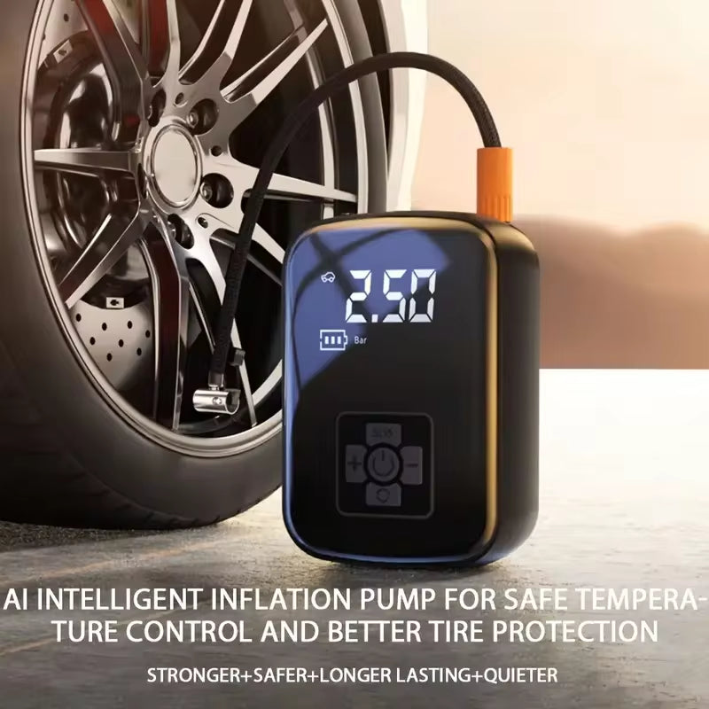 Wireless Electric Car Air Compressor - Portable Tire Inflator for Motorcycles, Bicycles, Boats & More!